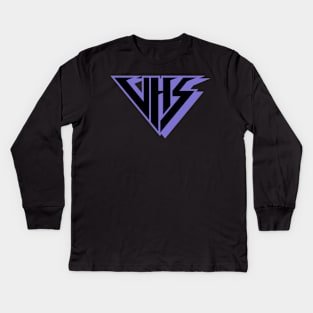 VHS // TSxHxC Greyscale Kids Long Sleeve T-Shirt